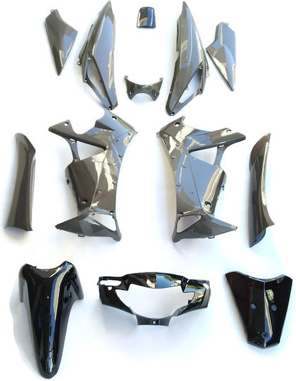 Plastic Motorcycle Parts Set for Honda ANF 125 Innova Injection Gray