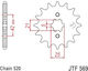 Yamaha Front Sprocket 569.16 for Kawasaki KDX