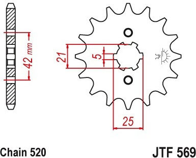 Yamaha Front Sprocket 569.16 for Kawasaki KDX