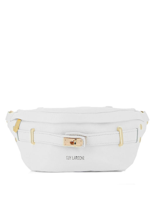 Guy Laroche Leather Belt Bag White