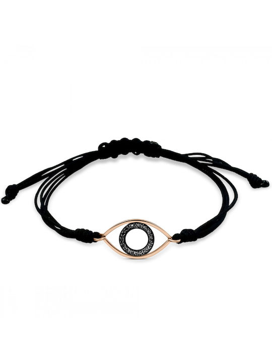 Ekan Bracelet with design Eye made of Cord with Diamond