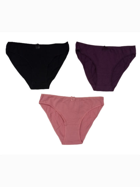 IDER Women's Slip 3Pack Black/Purple/White Apple