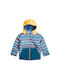 Quiksilver Wasserdicht Kinderjacke Winddicht mit Futter & Kapuze Blau Little Mission