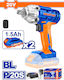 Wadfow WCD1512 Brushless Μπουλονόκλειδο Μπαταρίας 20V 2x1.5Ah με Υποδοχή 1/2"