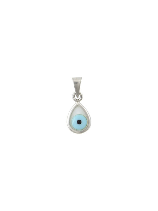 Necklace Eye from White Gold 14K