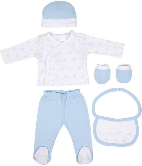 Don Algodon Newborn Clothing Set Estrellas Blue for 0-6 months 4pcs