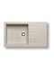 Pyramis Athlos Plus 1B 1D 070070811 Drop-In Мивка от Синтетичен Гранит Ш86xД50см Бежов