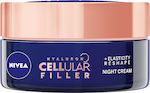 Nivea Cellular Hyaluron Filler +Elastizität Umformung Feuchtigkeitsspendend & Anti-Aging Creme Gesicht Nacht mit Hyaluronsäure 50ml