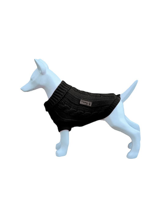 FreeDog Knitted Sweater Dog in Black color 40cm.
