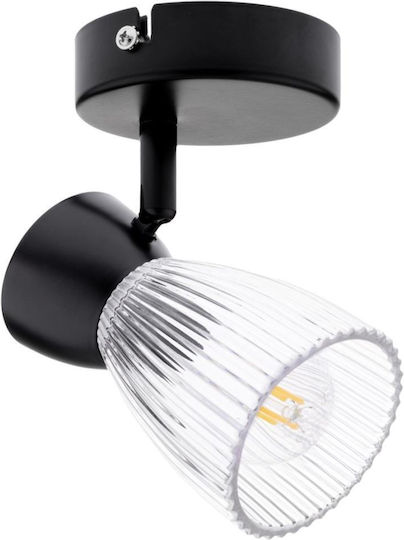 Eko Light Einzel Spot mit Fassung E14 in Schwarz Farbe