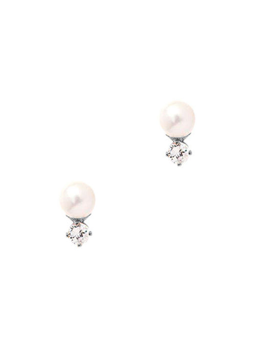 Earrings made of Silver with Pearls