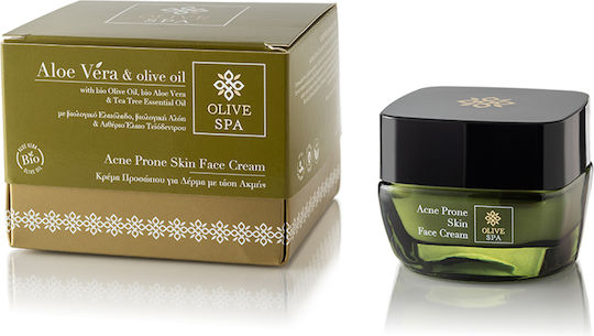 OliveSpa Богат Регулация на омазняването Крем за лице против Несъвършенства по кожата с Алое вера и Витамин Е 50ml