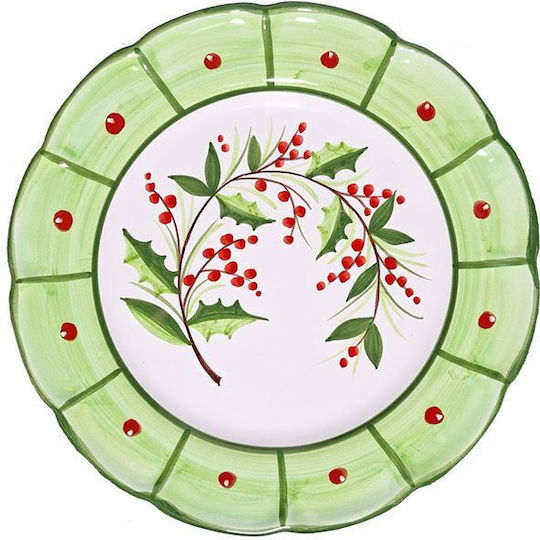 Terra Antica Christmas Plate Ceramic Orange
