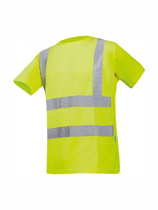 Axon Tricou de Lucru Galben cu Benzi Reflective