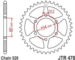 FE Sprockets Hinteres Ritzel für Kawasaki Z750