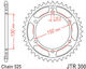 FE Sprockets Hinteres Ritzel für Honda Transalp