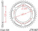 FE Sprockets Заден зъбен колело за Yamaha ТДМ 850