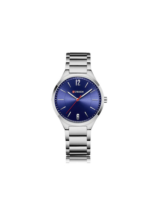 Curren Watch Battery with Blue Metal Bracelet