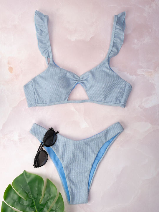 Set Bikini Τριγωνάκι Γαλαζιο