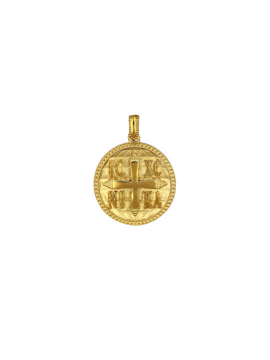 Pendant Kids Talisman Double Sided Constantine from Gold 14K P-67950