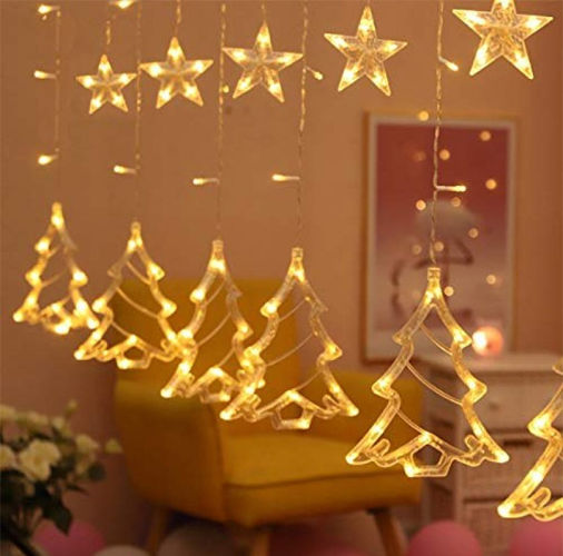 Светлини LED 3m. Топъл бял тип Завеса 1бр