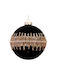 Hanging Ball Ornament Ornament Glass Black with Glitter 12cm