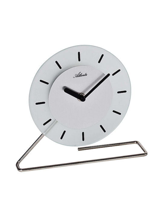 Atlanta Tabletop Clock White 3116/19