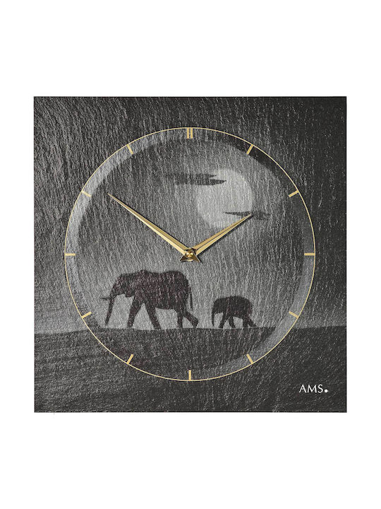 AMS Wall Clock Black