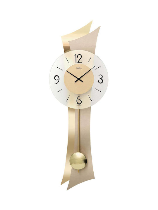 AMS Wall Clock Gold