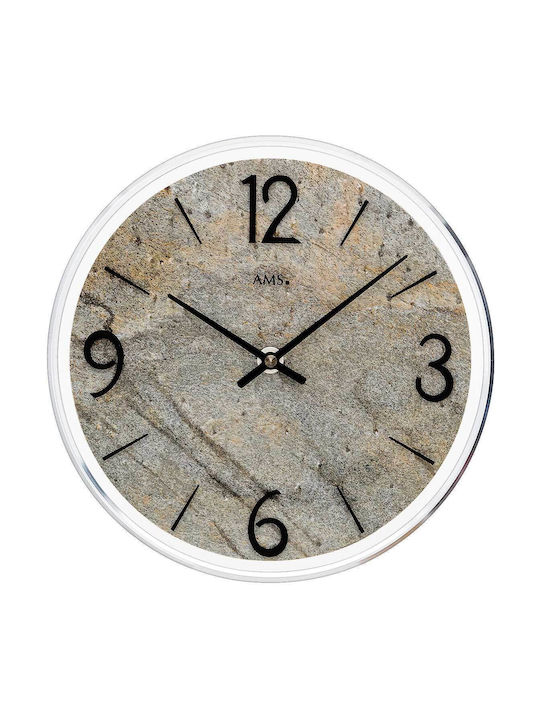 AMS Wall Clock Gray