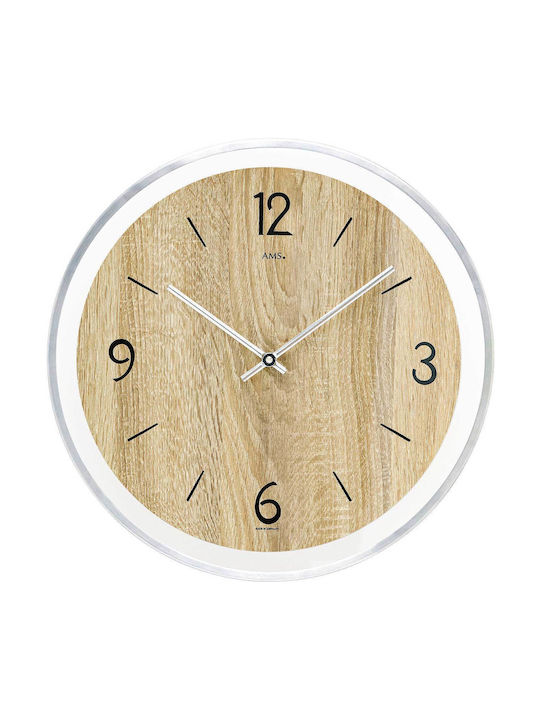 AMS Wall Clock Brown