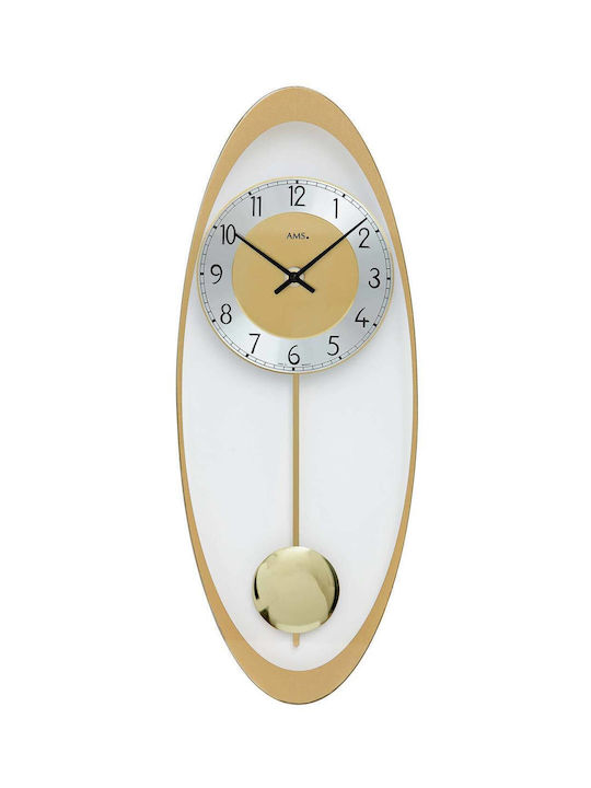 AMS Wall Clock Gold