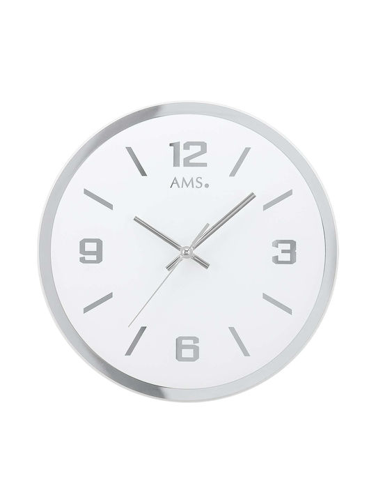 AMS Wall Clock White