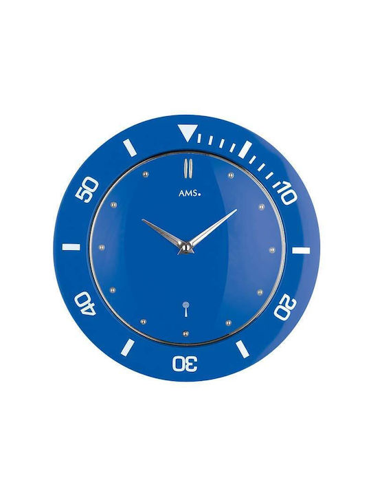 AMS Wall Clock Blue