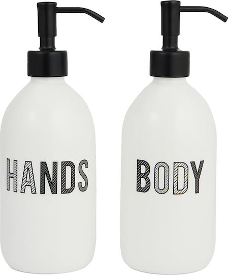 Anya Hindmarch Hands and Body Badezimmer-Accessoire-Set Porzellan Weiß 2Stück