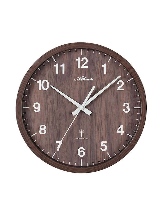 Atlanta Wall Clock Brown