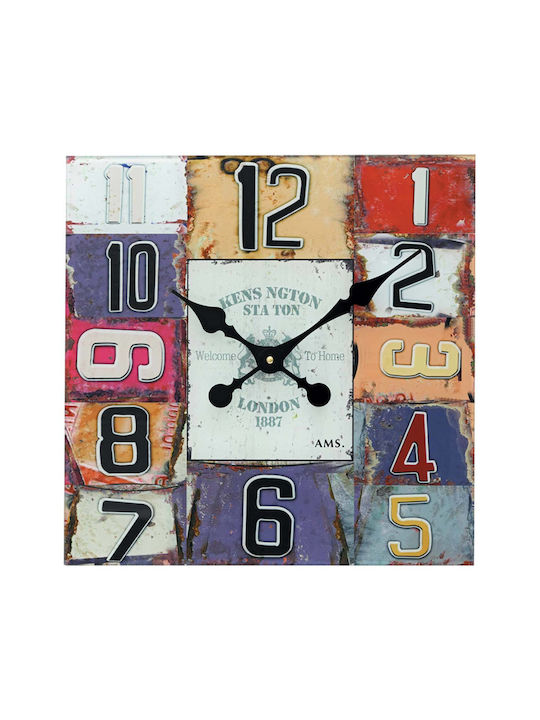 AMS Wall Clock Multicolour