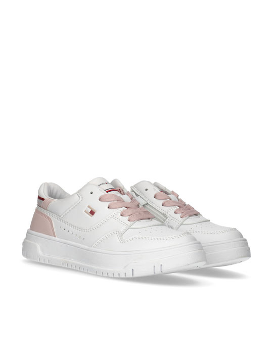 Tommy Hilfiger Cut Lace-up Femei Sneakers White / Pink