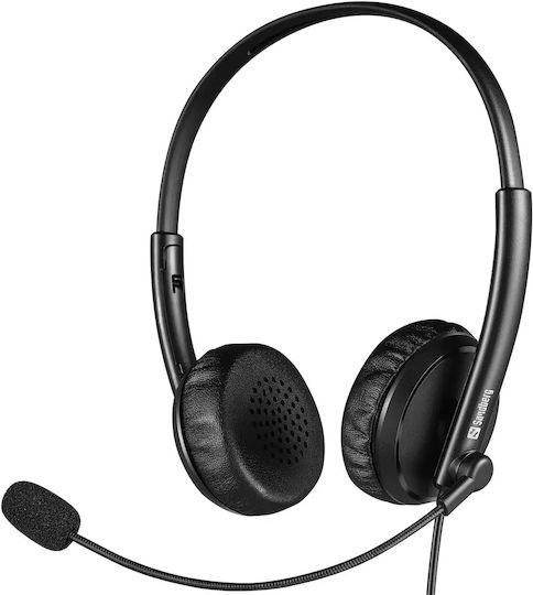 Sandberg Office On Ear Căști Multimedia cu microfon și conexiune USB-C