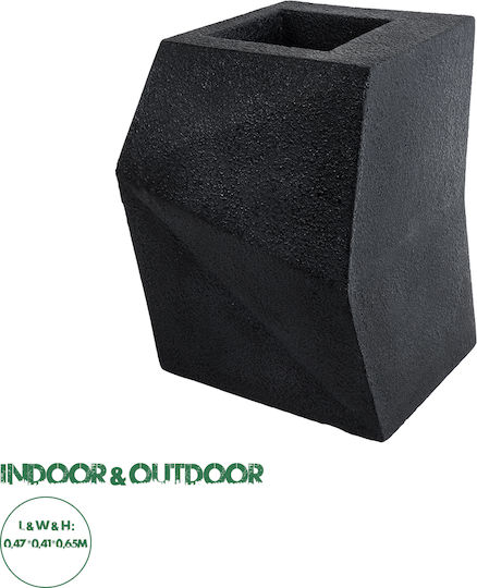 GloboStar Camden Ghiveci Poliester Negru GloboStar Camden Ghiveci Poliester Negru