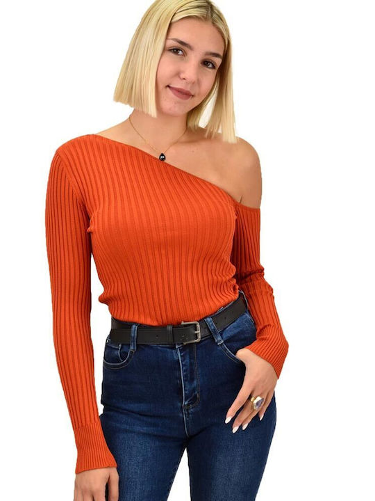 Potre Damen Langarm Pullover Cinnamon