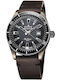 Edox Men's Watch 42mm Automatic with Gray Leather Strap