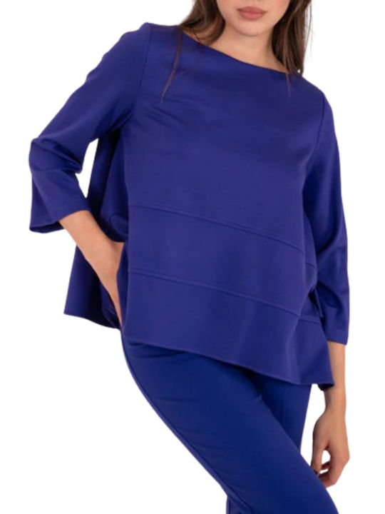 Meimeij Women's Sweater with 3/4 Sleeve Purple