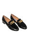 Leather Women's Moccasins in Black Color
