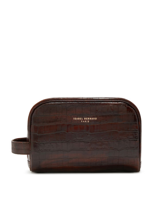 Isabel Bernard Toiletry Bag in Brown color