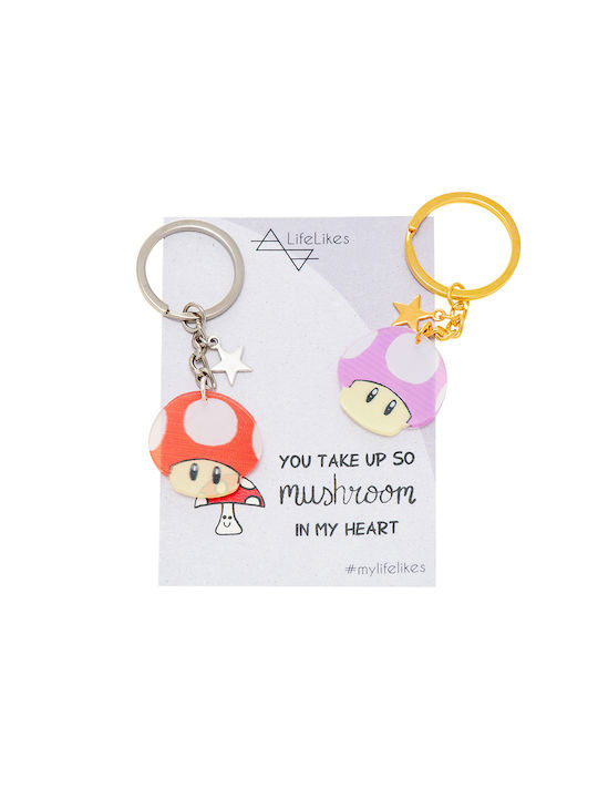 LifeLikes Keychain Mushroom Love