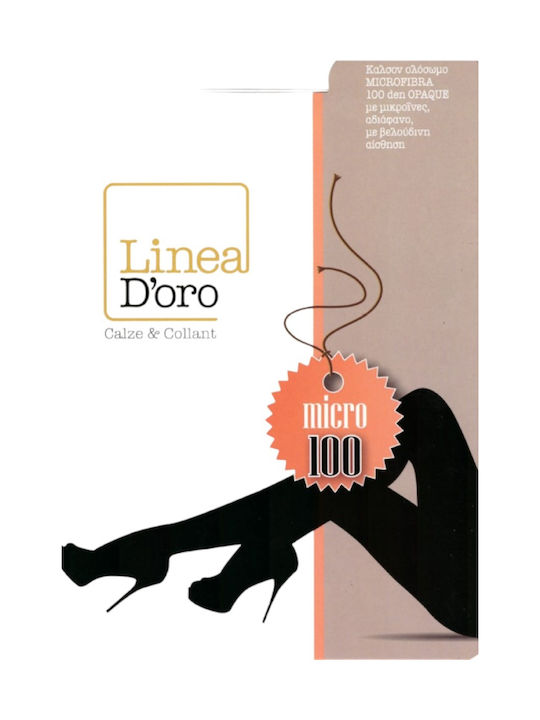 Linea D'oro Οpaque Γυναικείο Καλσόν 100 Den Μαύρο