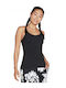 Skechers Γυναικεία Αθλητική Μπλούζα με Τιράντα Μαύρη