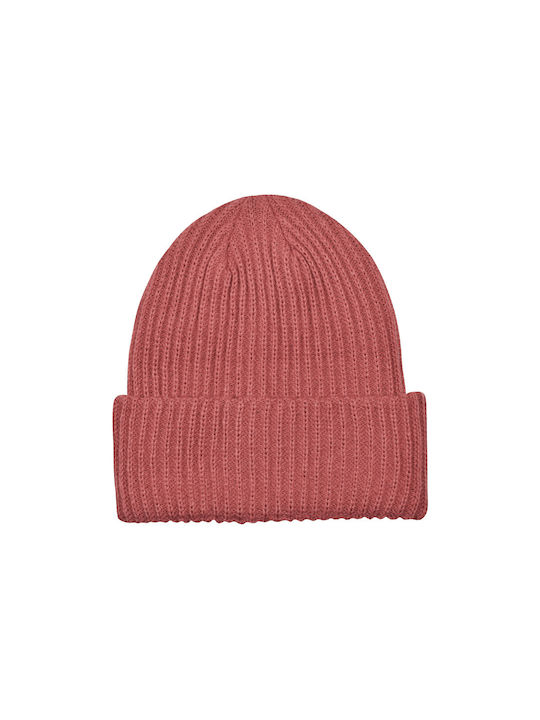 Stamion Beanie Γυναικείος Σκούφος Πλεκτός σε Ροζ χρώμα