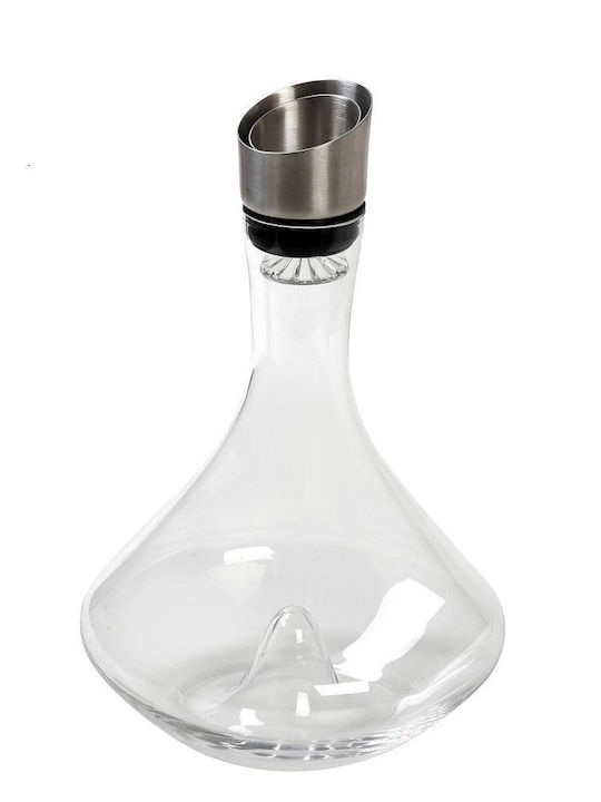 Espiel Sticlă Carafă de Servire Vin cu Dop Argint 2300ml 1buc